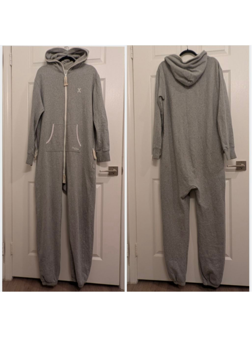 The Norwegian Original OnePiece Gray Full-Zip Hooded Jumpsuit L Airport Outfit - Picture 2 of 10